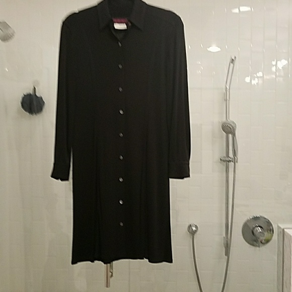 Designer matte Jersey black dress - Picture 1 of 6